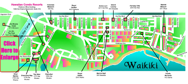 Waikiki Map.