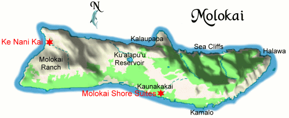 Molokai Map.